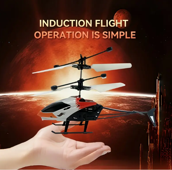 Interactive Gesture-Controlled Helicopter, Indoor Fun Toy with Hand Motion Sensing