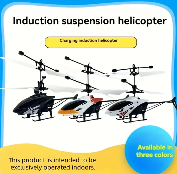 Interactive Gesture-Controlled Helicopter, Indoor Fun Toy with Hand Motion Sensing