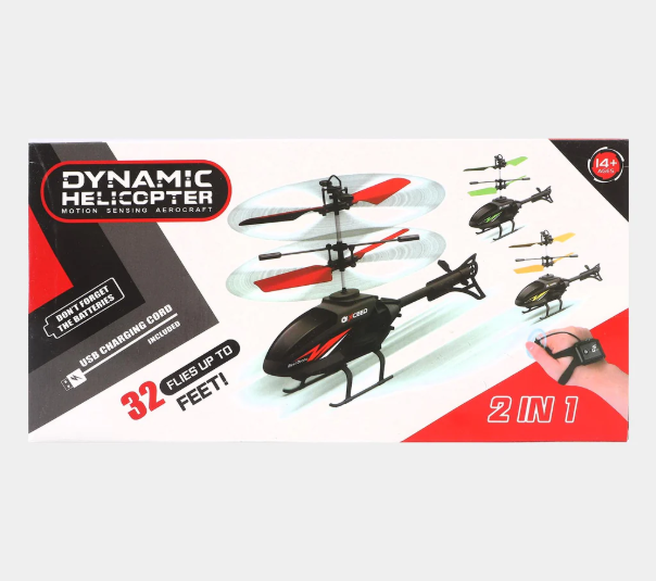 Dynamic Helicopter with Hand Induction Watch Motion Sensor
