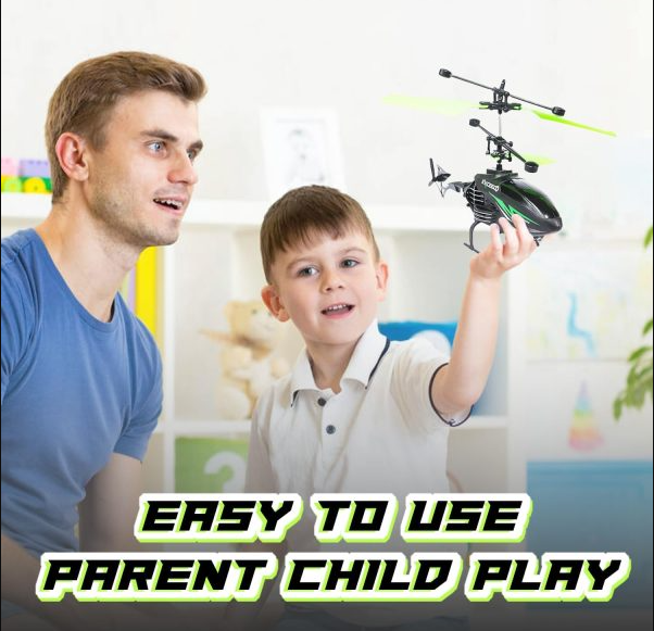 Dynamic Helicopter with Hand Induction Watch Motion Sensor