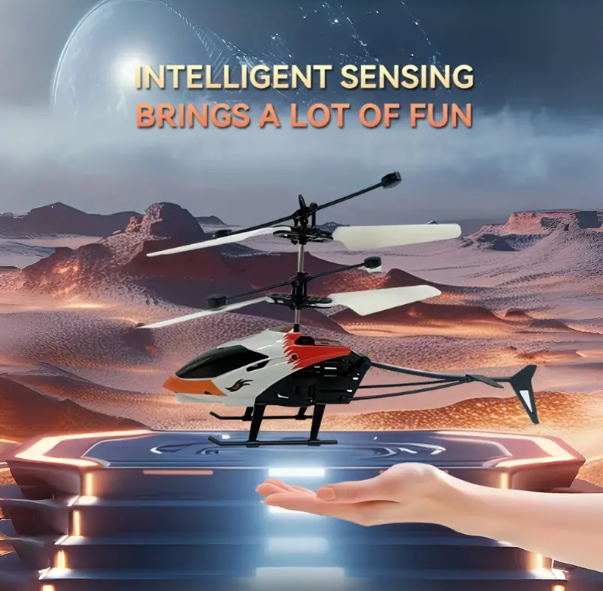 Interactive Gesture-Controlled Helicopter, Indoor Fun Toy with Hand Motion Sensing
