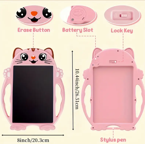 Cartoon LCD Drawing Board with One-Click Erase