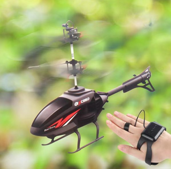 Dynamic Helicopter with Hand Induction Watch Motion Sensor