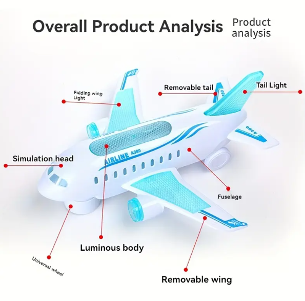 LED Airplane Toy with Lights &amp; Sounds