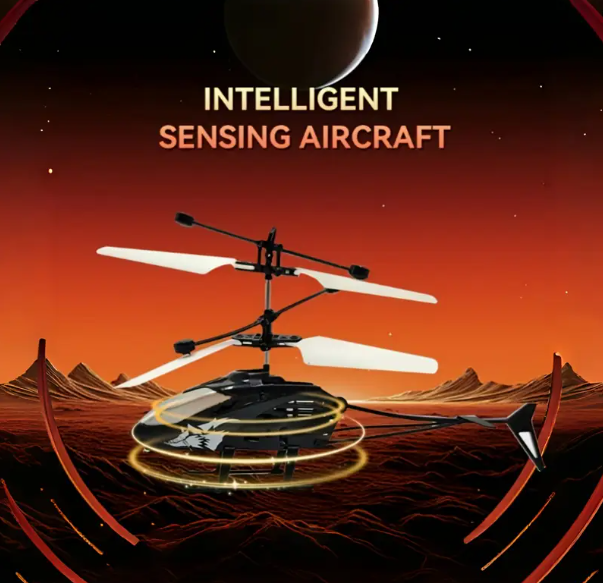 Interactive Gesture-Controlled Helicopter, Indoor Fun Toy with Hand Motion Sensing